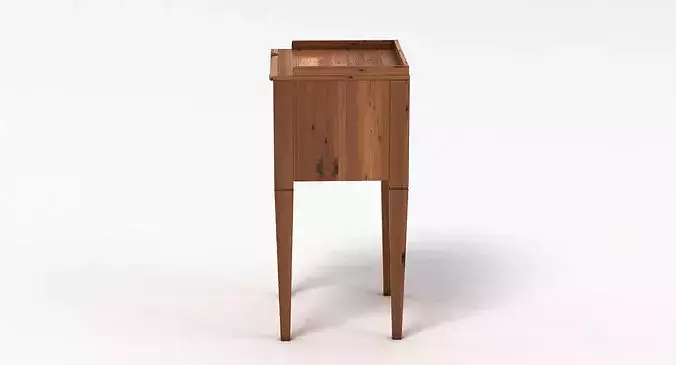 Bedside Table Low-poly 3D model 3