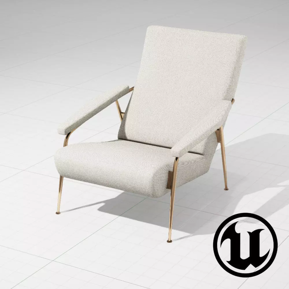 MolteniC D-153-1 Chair Low-poly 3D model_0