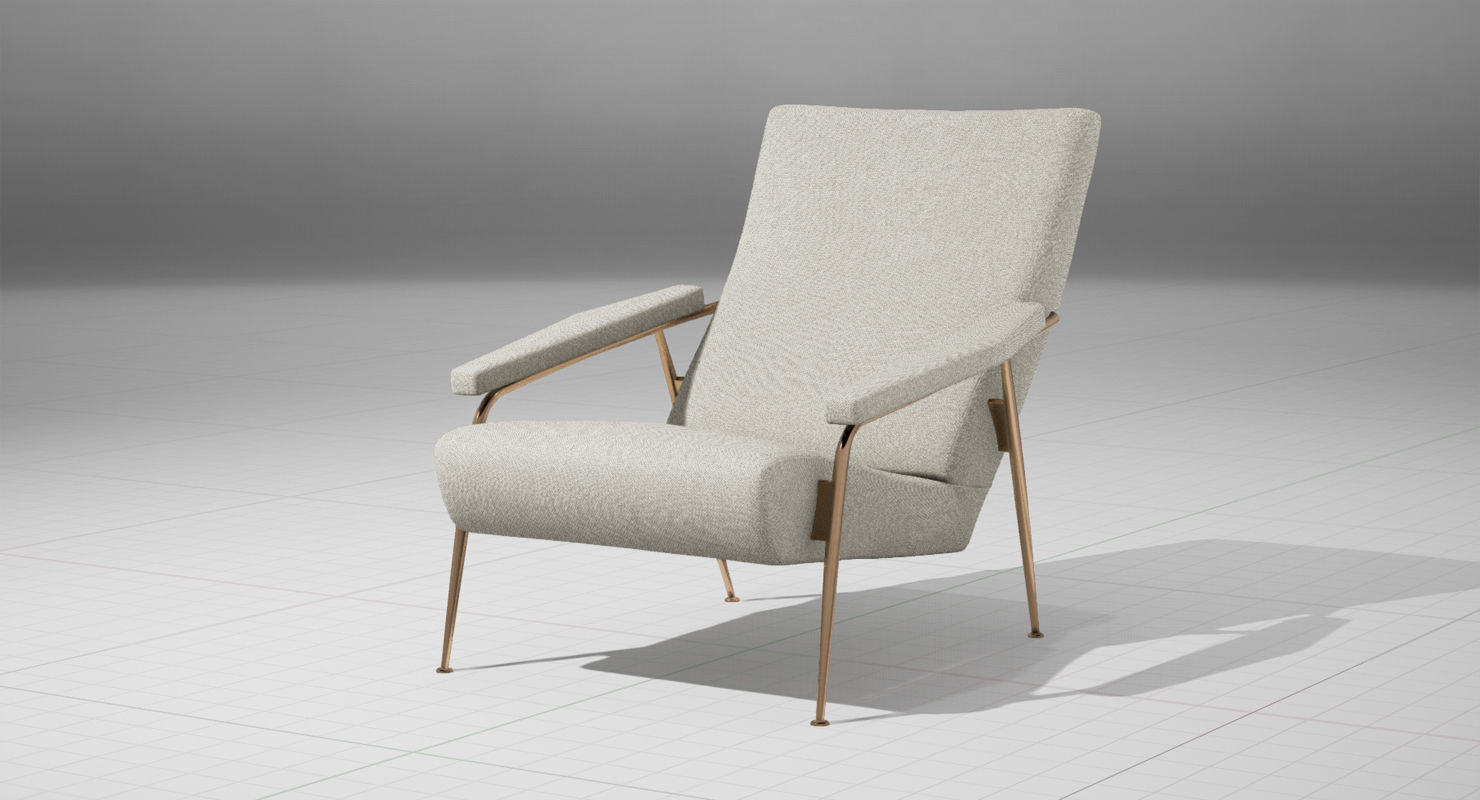 MolteniC D-153-1 Chair Low-poly 3D model_10