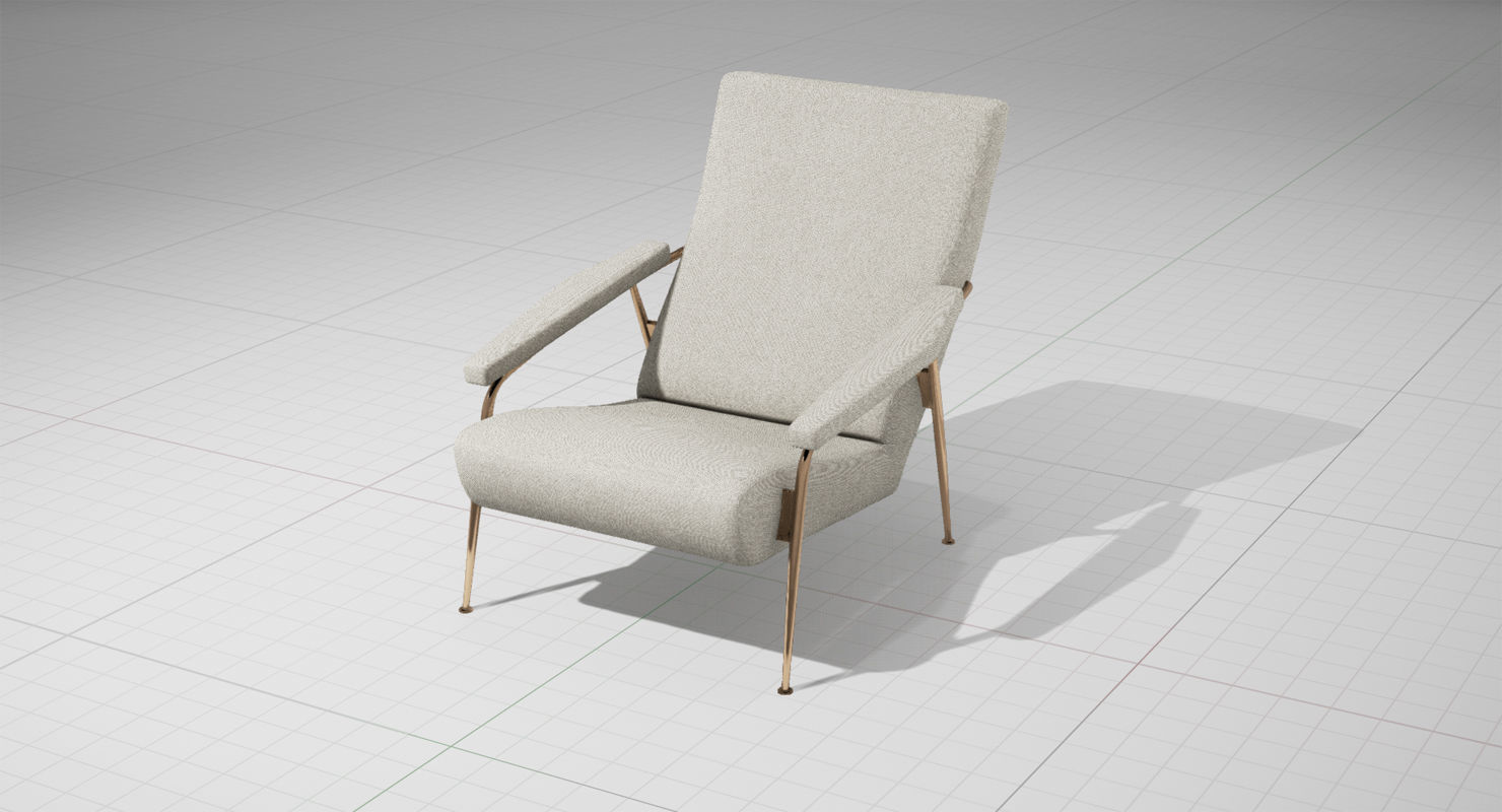 MolteniC D-153-1 Chair Low-poly 3D model_4