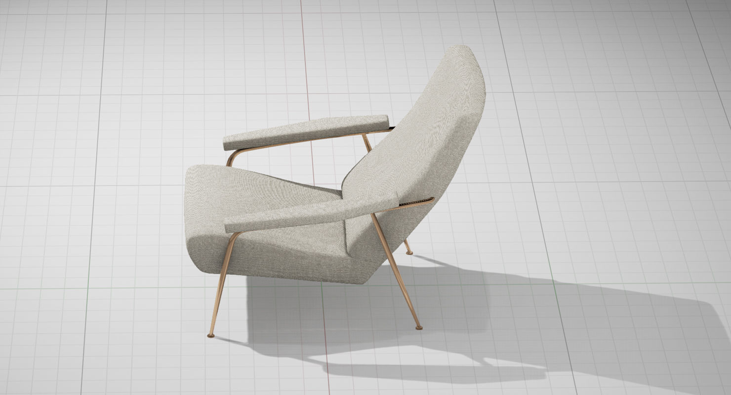 MolteniC D-153-1 Chair Low-poly 3D model_9