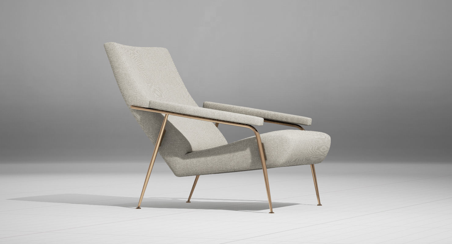 MolteniC D-153-1 Chair Low-poly 3D model_2