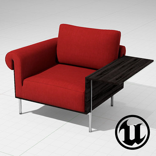 Molteni and C Controra Armchair UE4 Low-poly 3D model