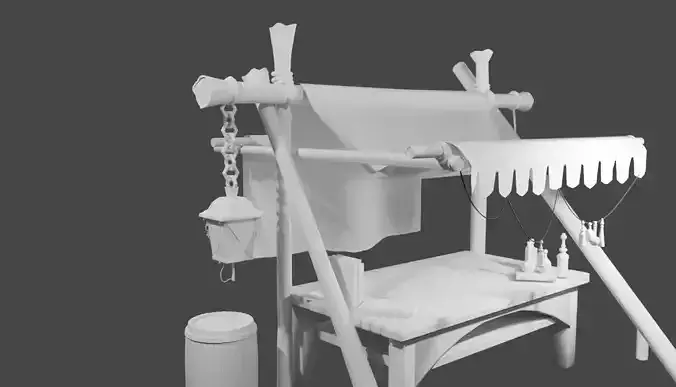 Medieval Shop Free 3D model