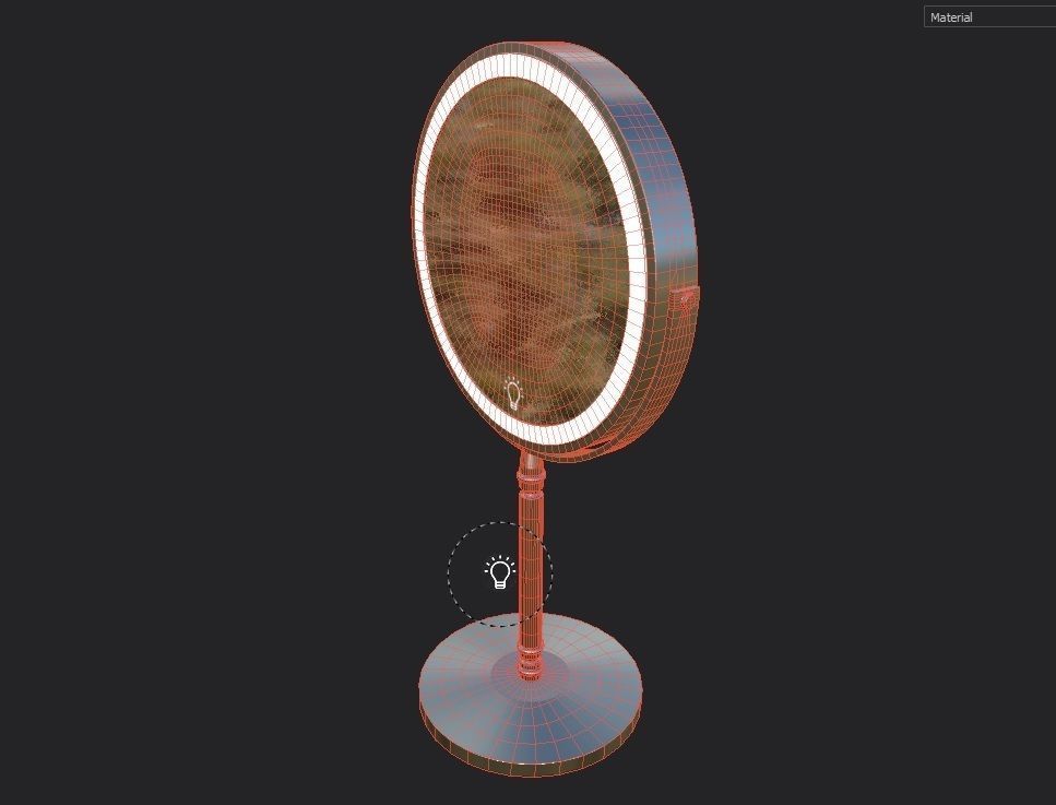 Make Up Mirror 01 Low-poly 3D model_13