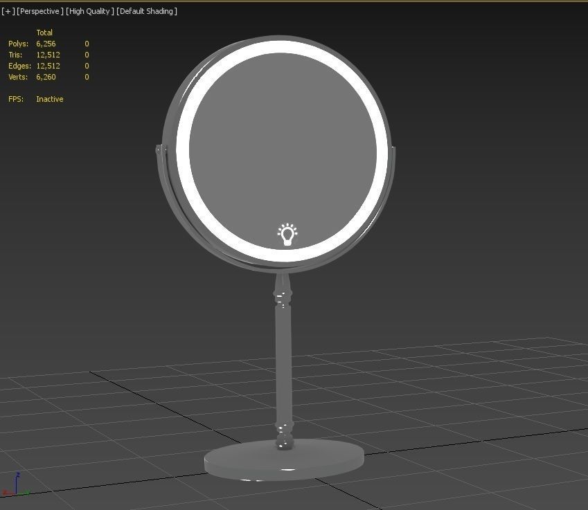 Make Up Mirror 01 Low-poly 3D model_16