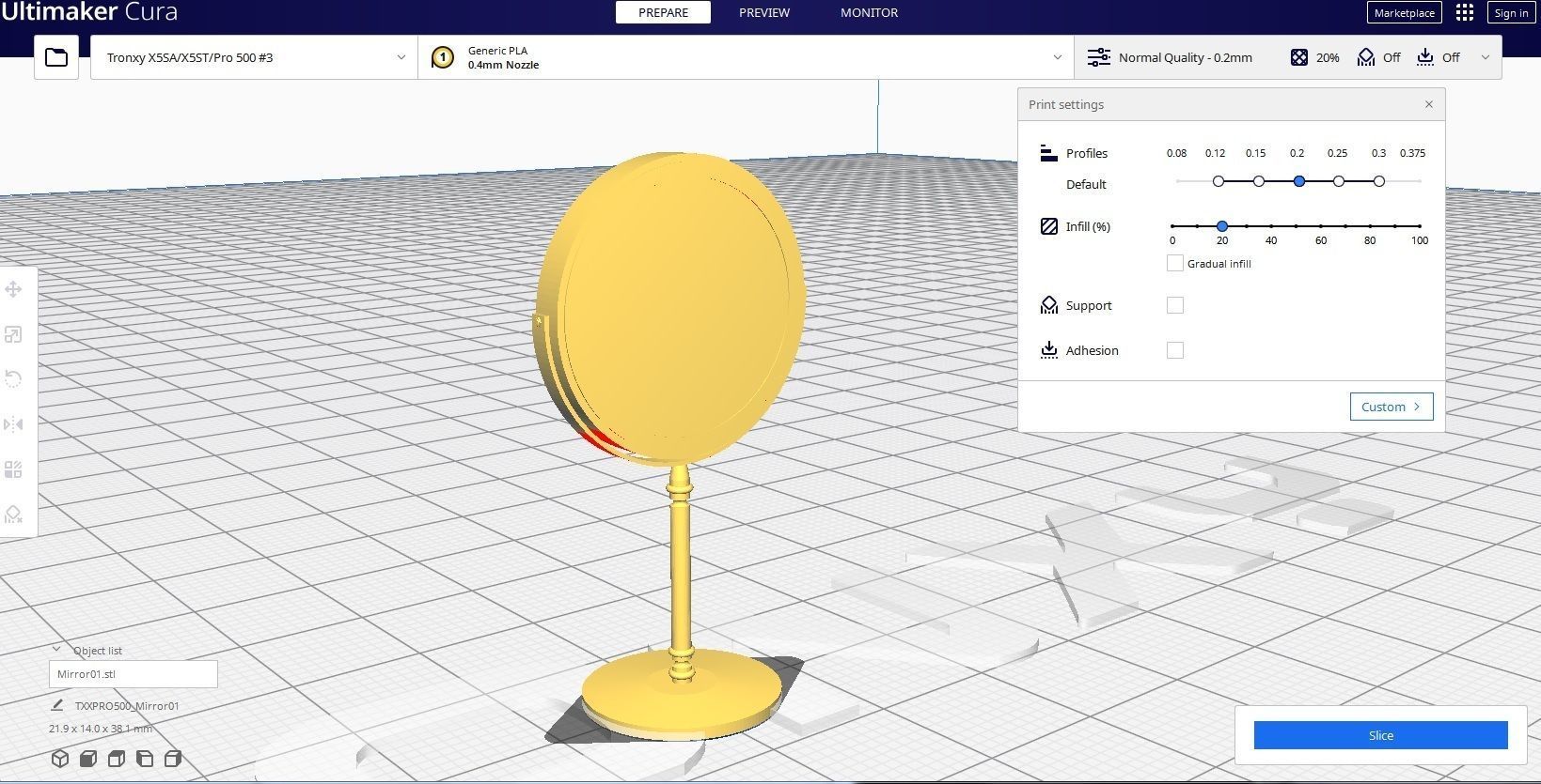 Make Up Mirror 01 Low-poly 3D model_6