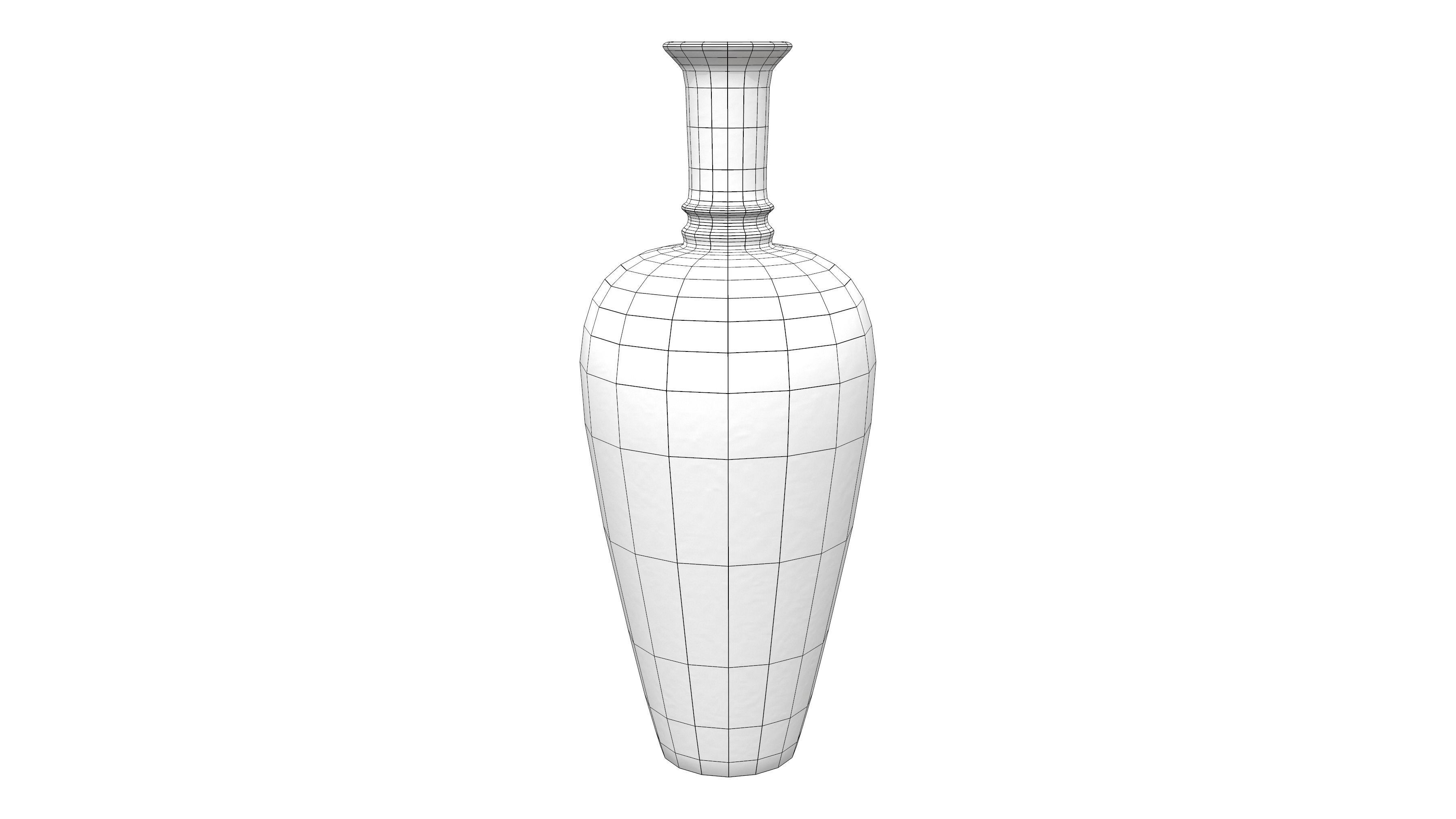 Clay Vase 2 Low-poly 3D model_5