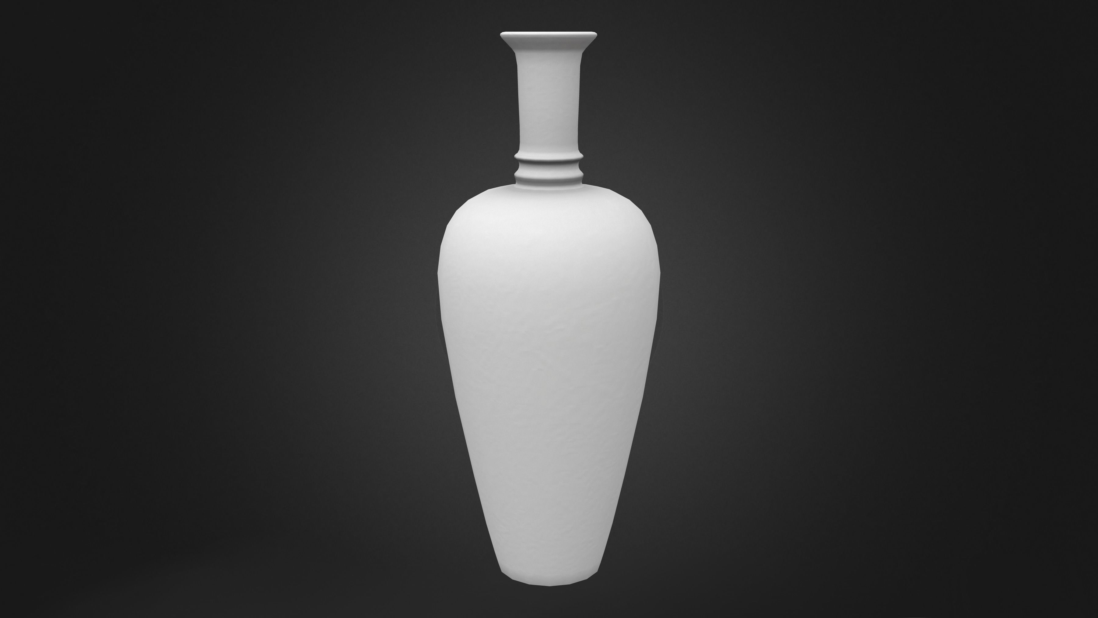 Clay Vase 2 Low-poly 3D model_7