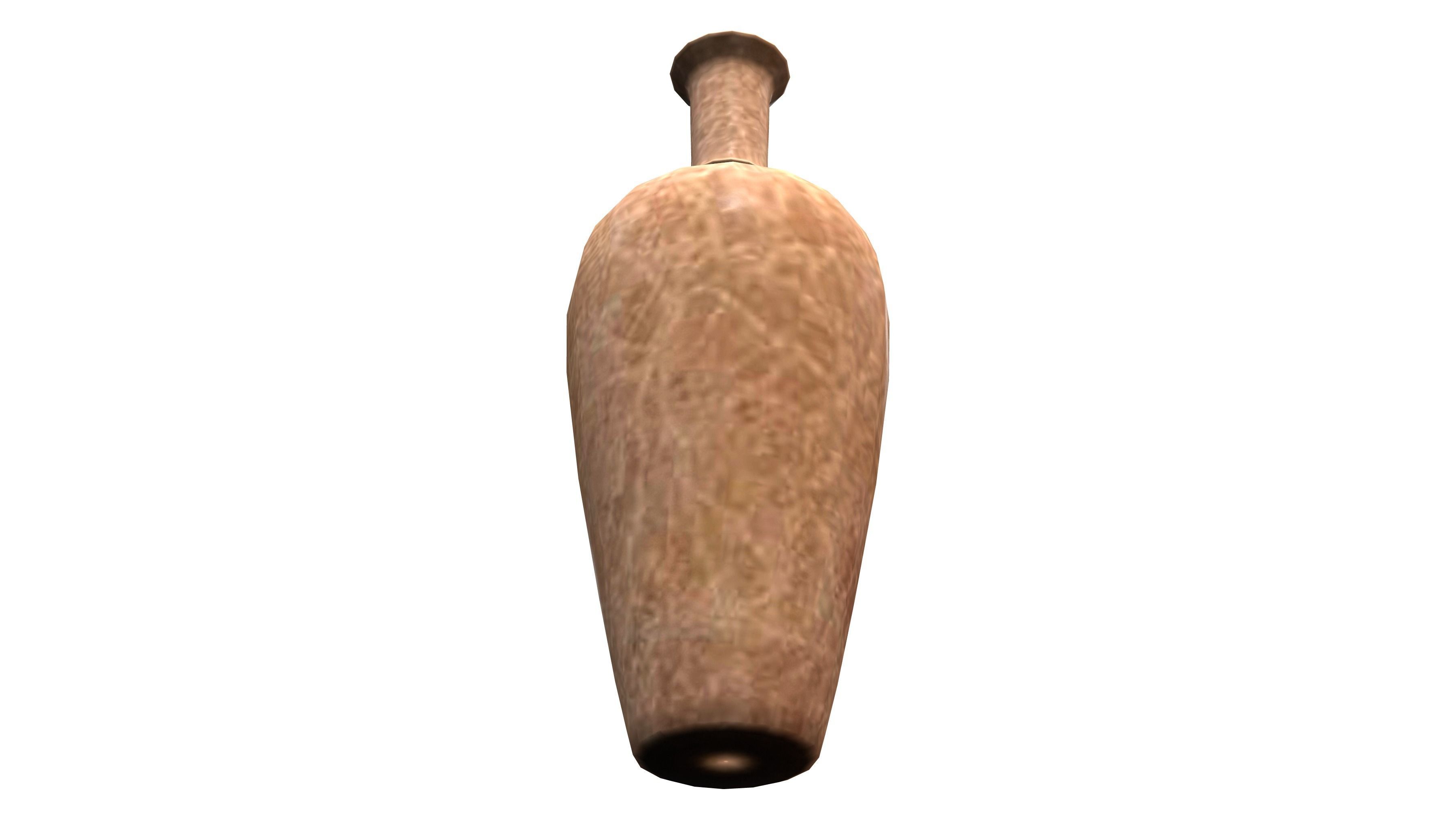 Clay Vase 2 Low-poly 3D model_4