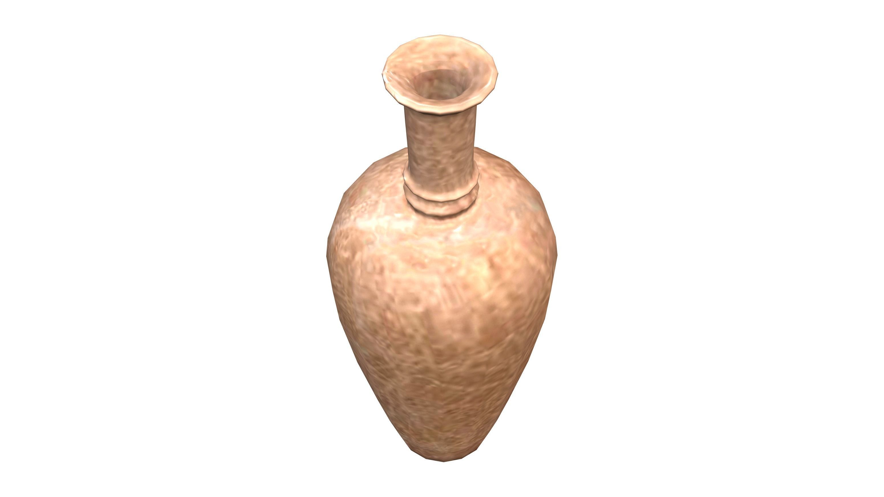Clay Vase 2 Low-poly 3D model_2