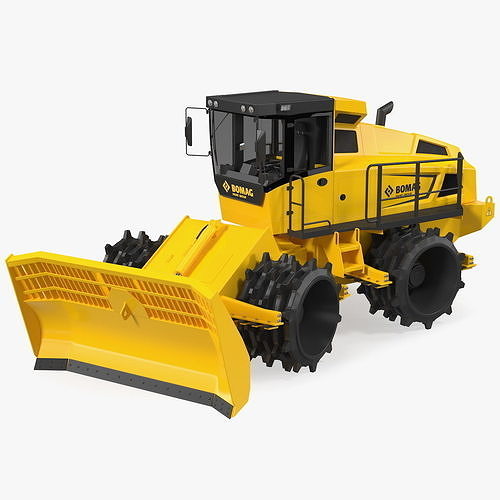 Bomag BC 473 RB5 Refuse Compactor Rigged 3D model