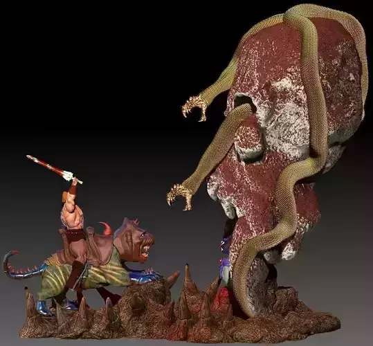 Diorama Devil He-man Free 3D print model
