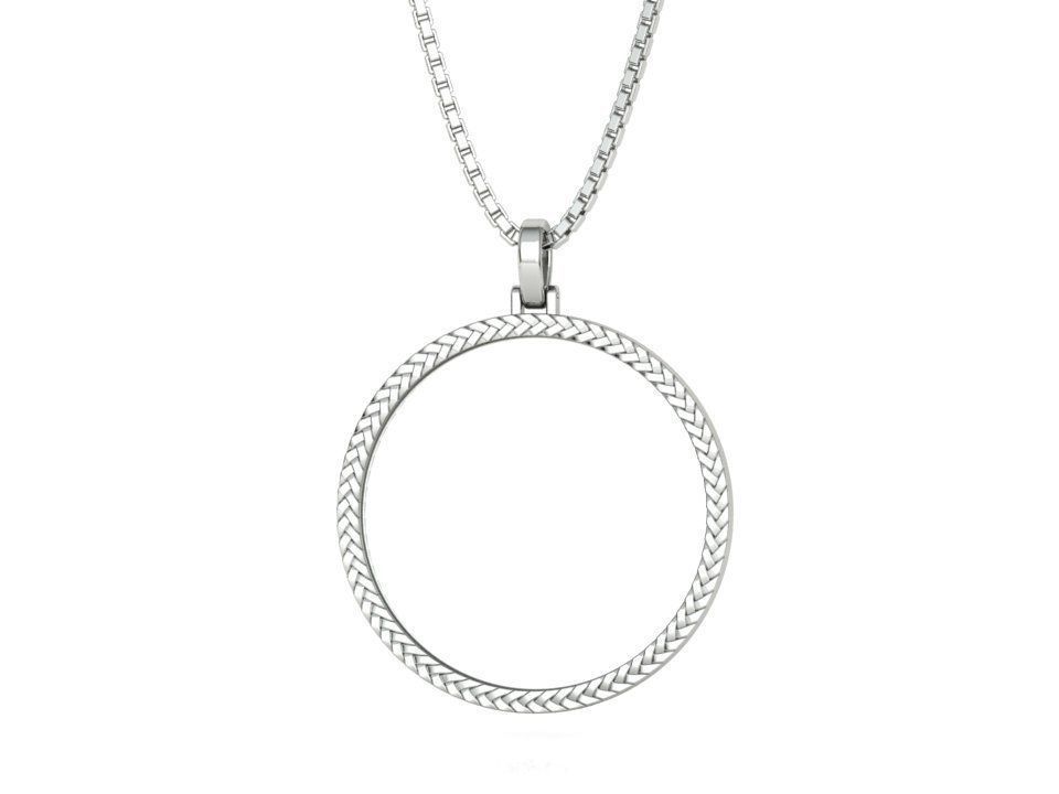 Memory Round Pendant 35mm size Frame Pendant 3dmodel 3D print model_32