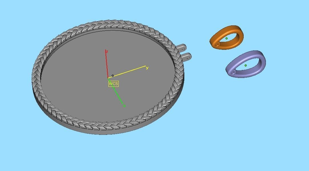 Memory Round Pendant 35mm size Frame Pendant 3dmodel 3D print model_15