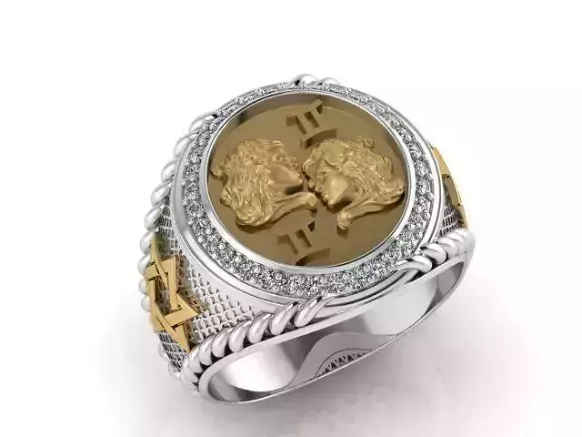 Gemini ring zodiac