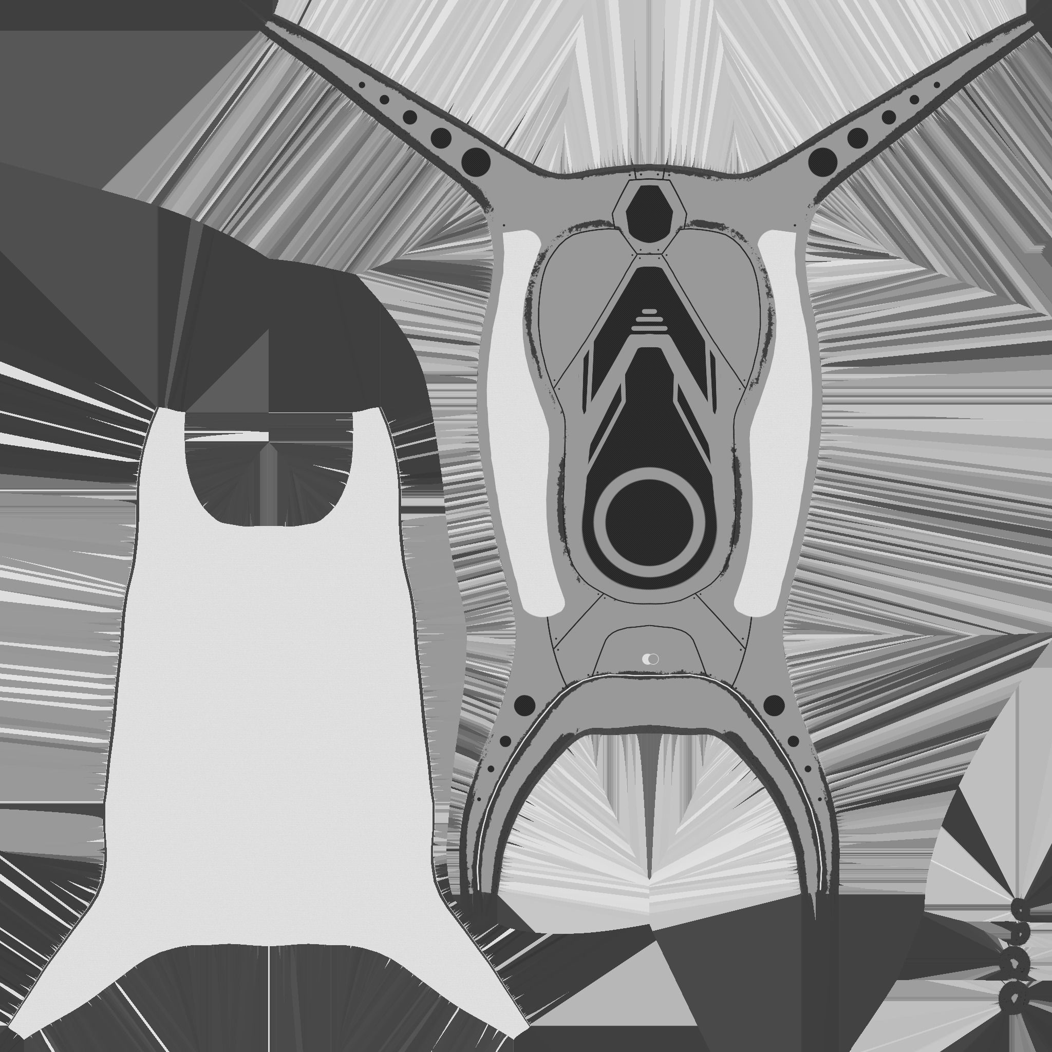 SciFi Backpack G08 Red - Fashion Character Design Low-poly 3D model_27