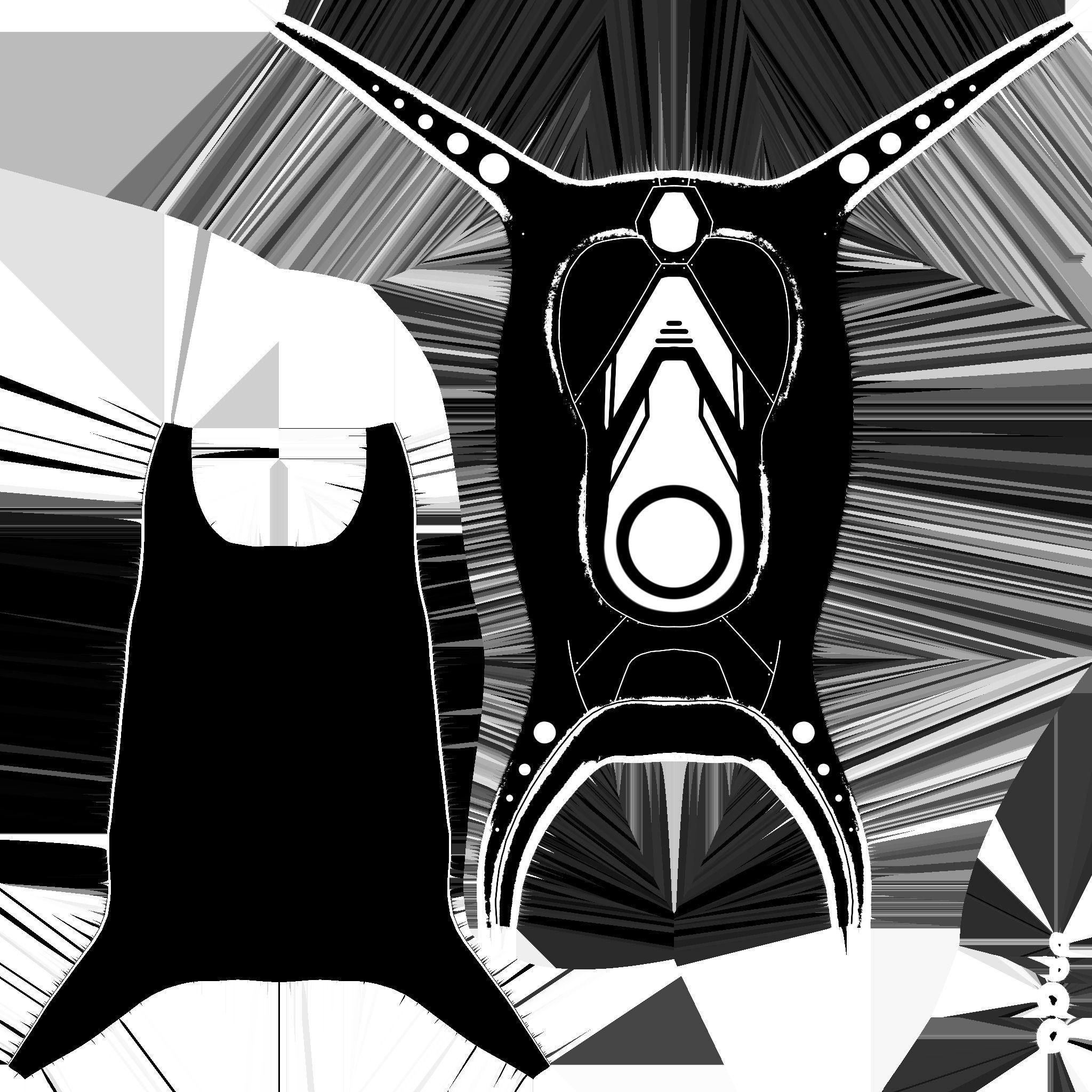 SciFi Backpack G08 Red - Fashion Character Design Low-poly 3D model_25