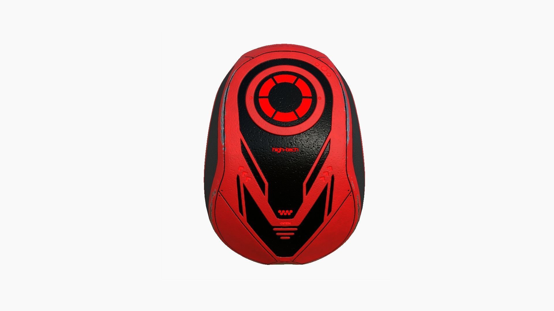 SciFi Backpack G08 Red - Fashion Character Design Low-poly 3D model_1