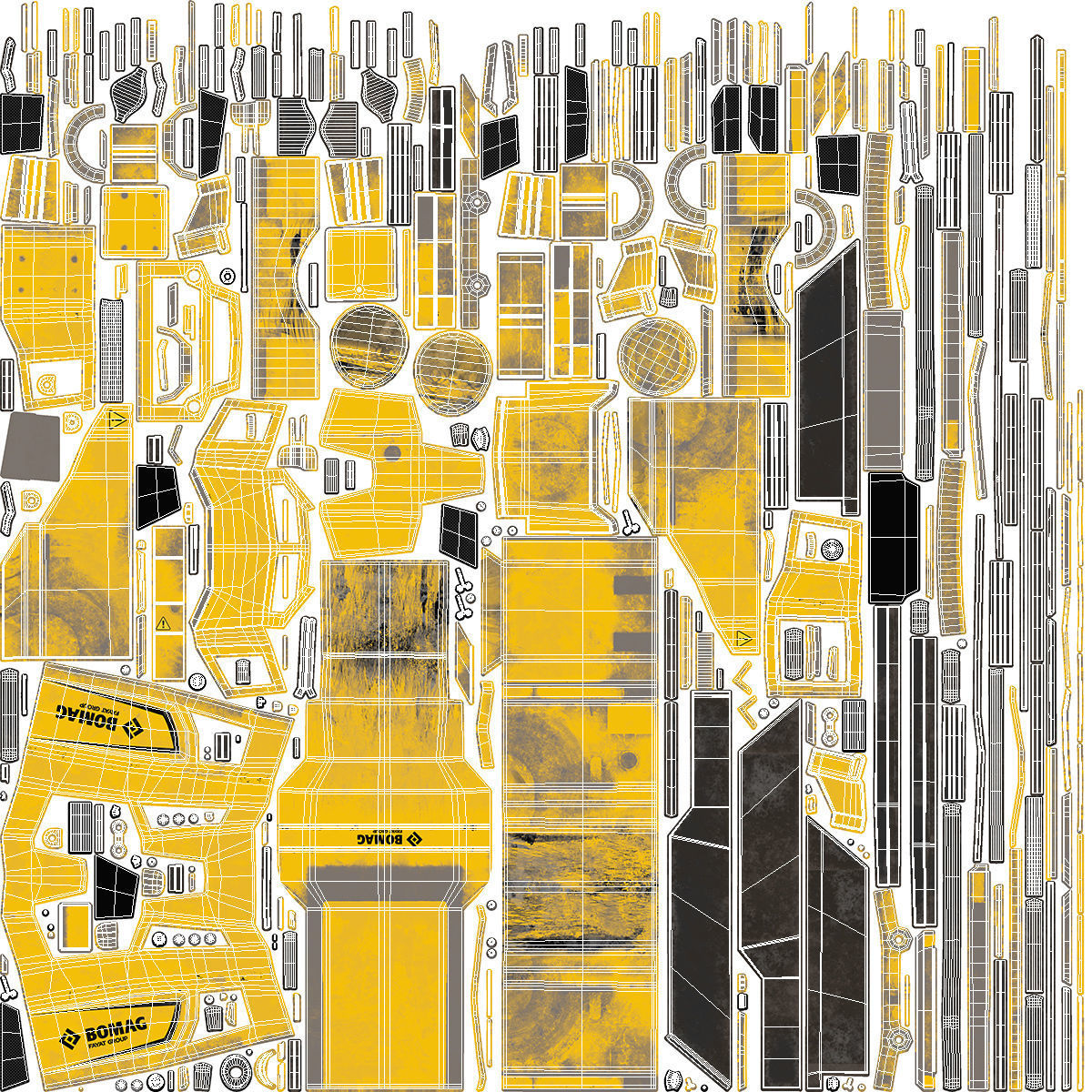 Bomag BC 473 RB5 Refuse Compactor Dusty Rigged 3D model_30