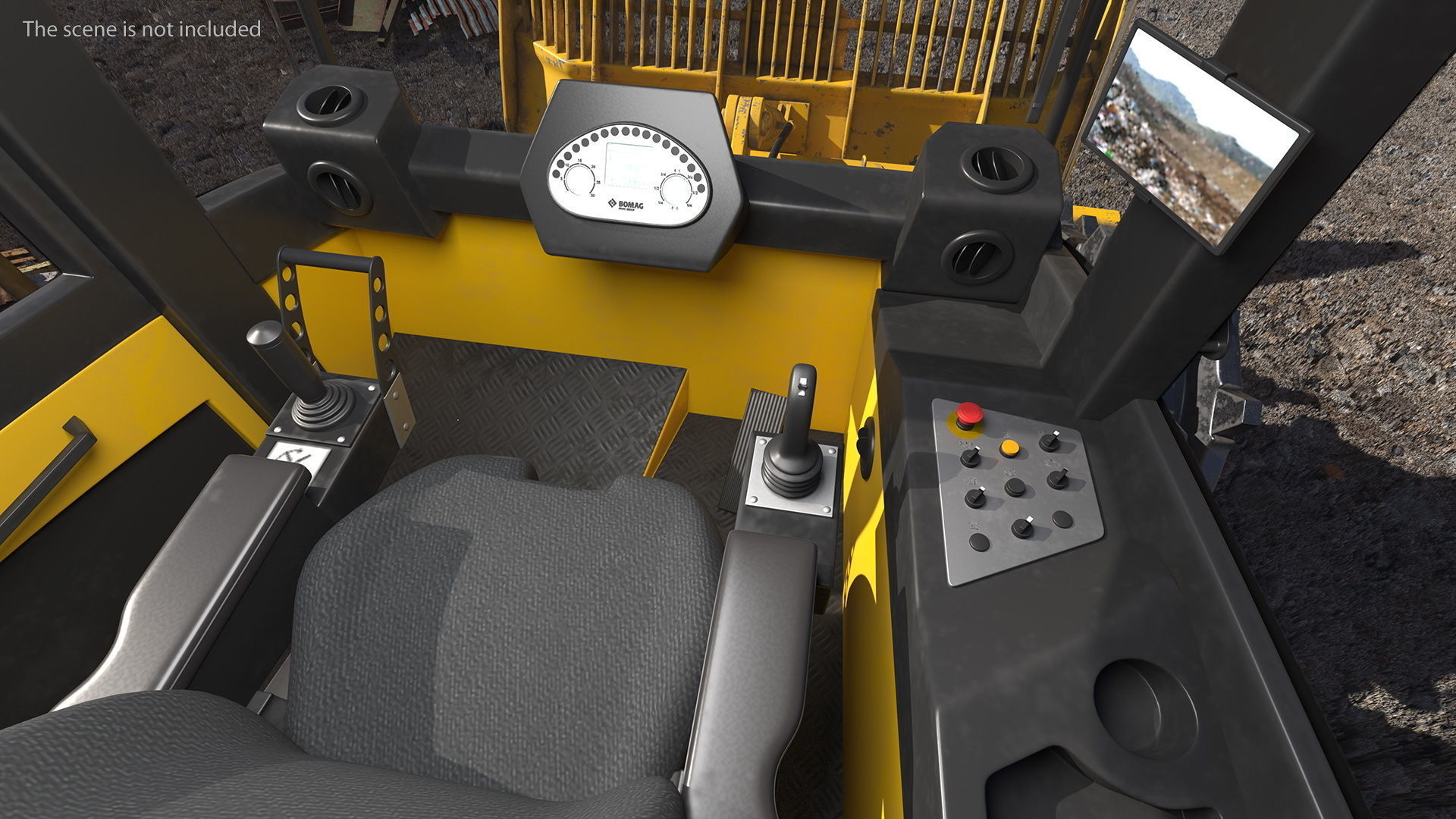 Bomag BC 473 RB5 Refuse Compactor Dusty Rigged 3D model_7