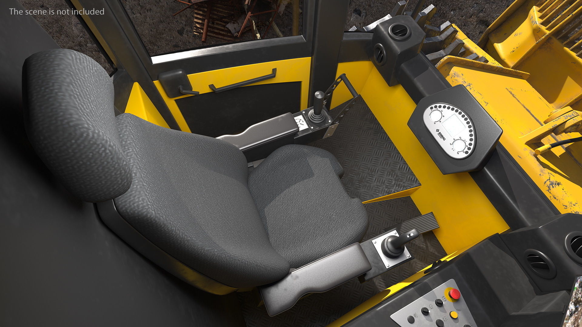 Bomag BC 473 RB5 Refuse Compactor Dusty Rigged 3D model_8