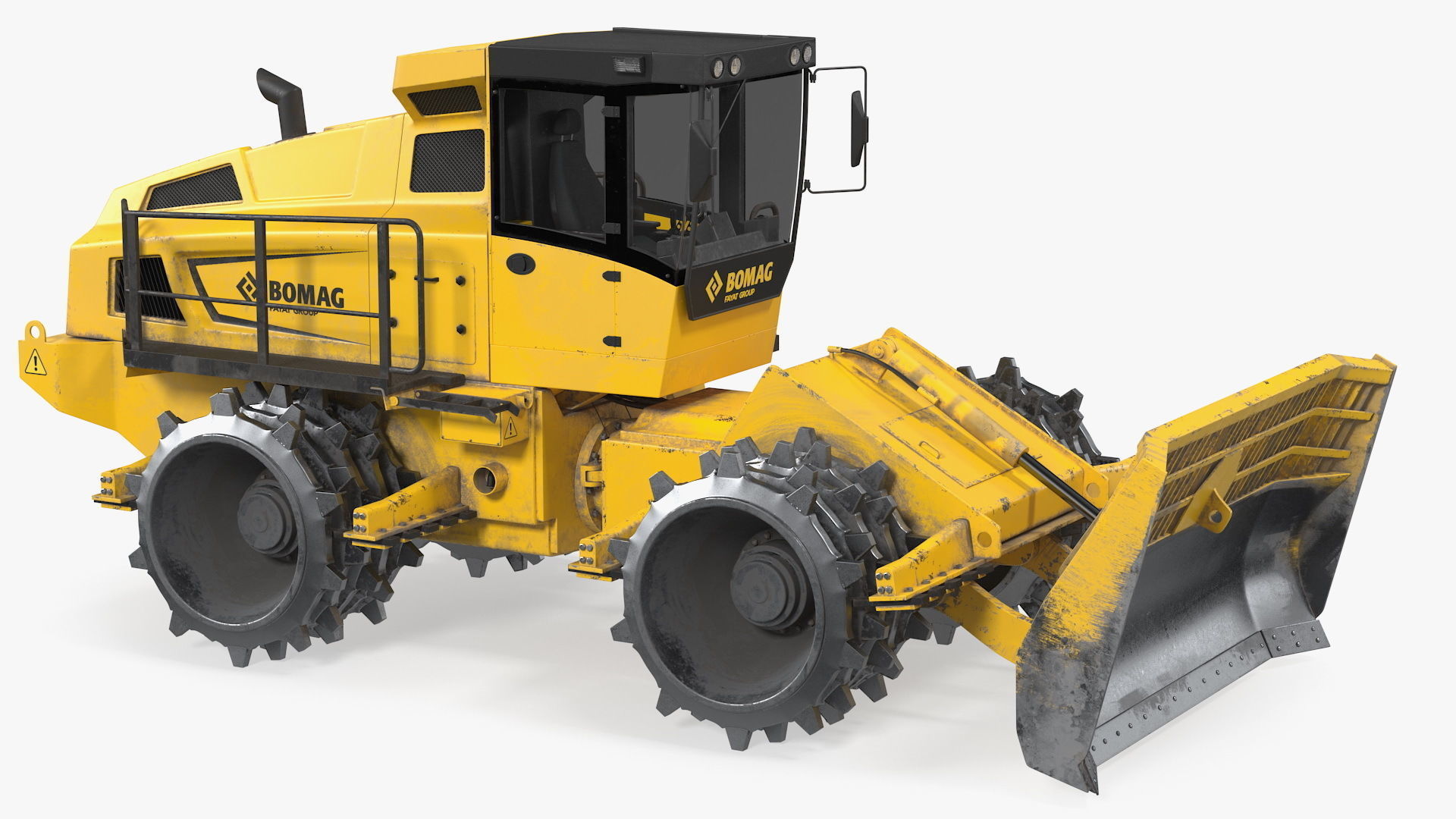 Bomag BC 473 RB5 Refuse Compactor Dusty Rigged 3D model_16