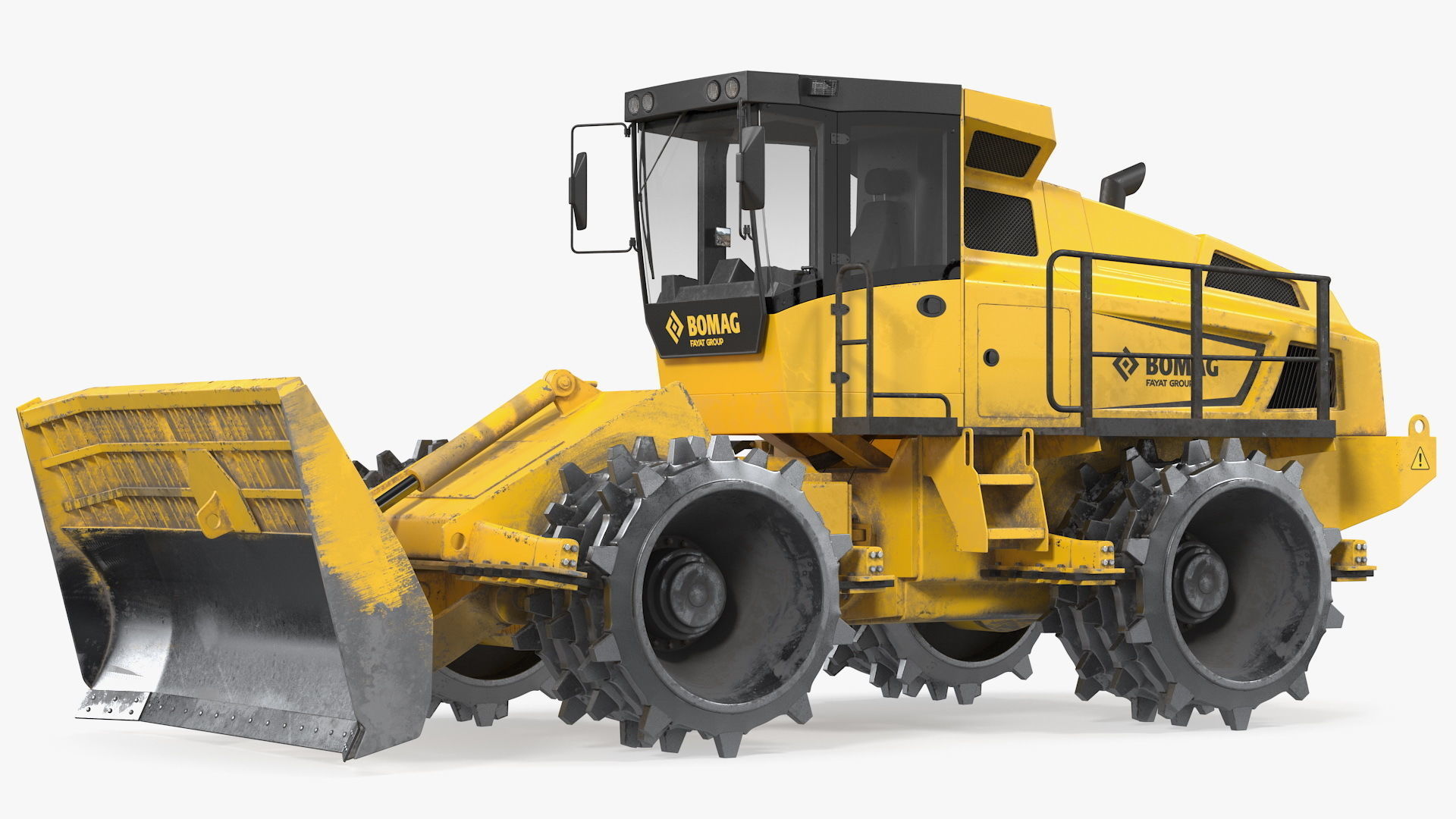 Bomag BC 473 RB5 Refuse Compactor Dusty Rigged 3D model_14