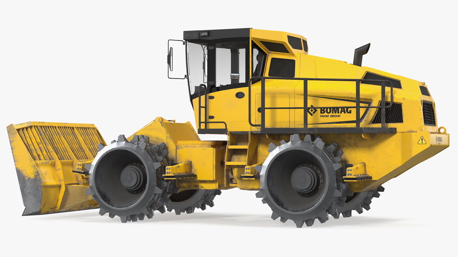 Bomag BC 473 RB5 Refuse Compactor Dusty Rigged 3D model_15