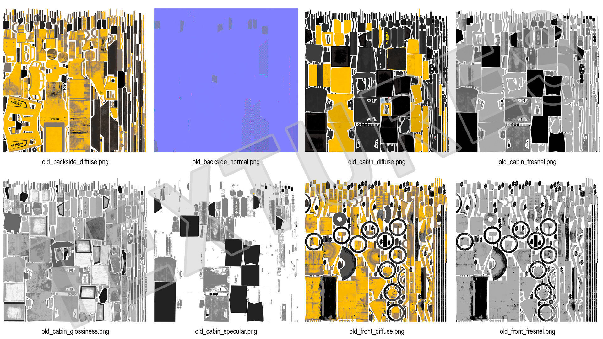 Bomag BC 473 RB5 Refuse Compactor Dusty Rigged 3D model_31