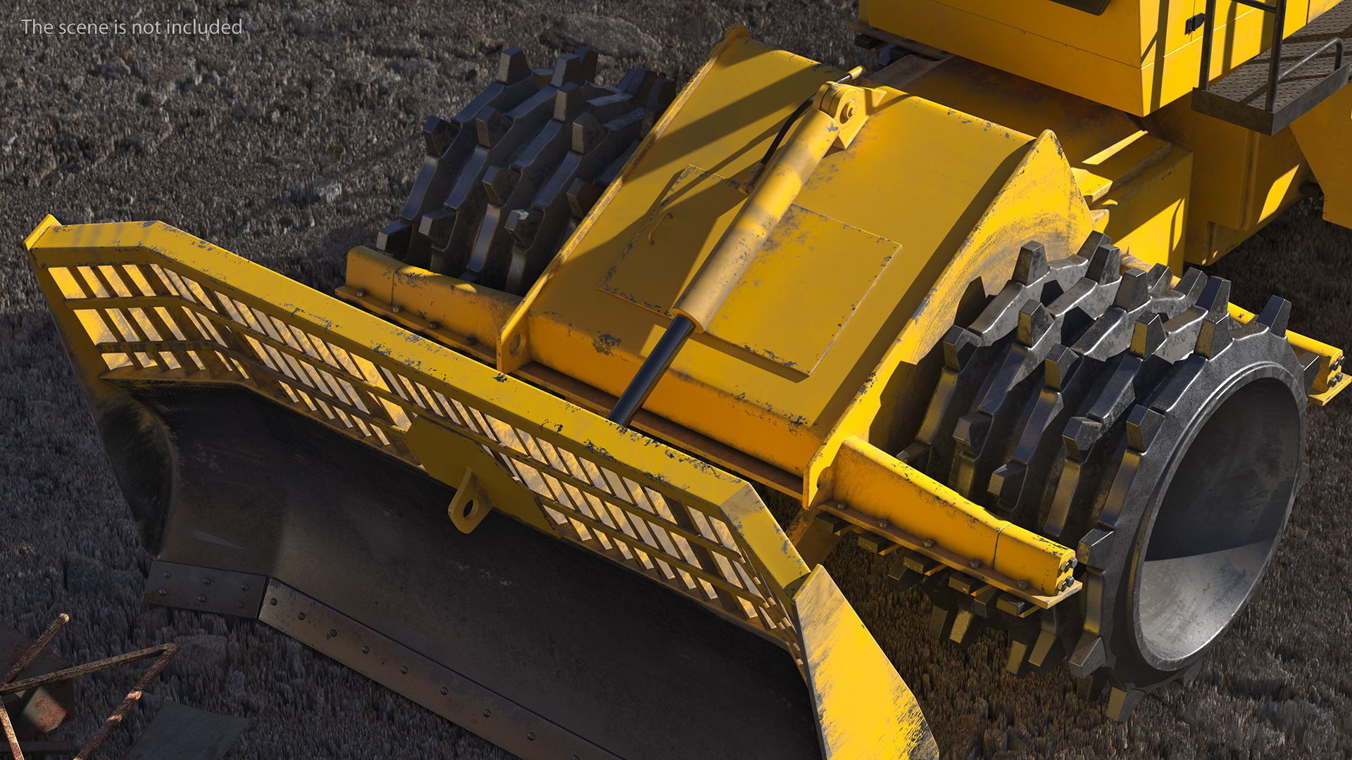 Bomag BC 473 RB5 Refuse Compactor Dusty Rigged 3D model_6