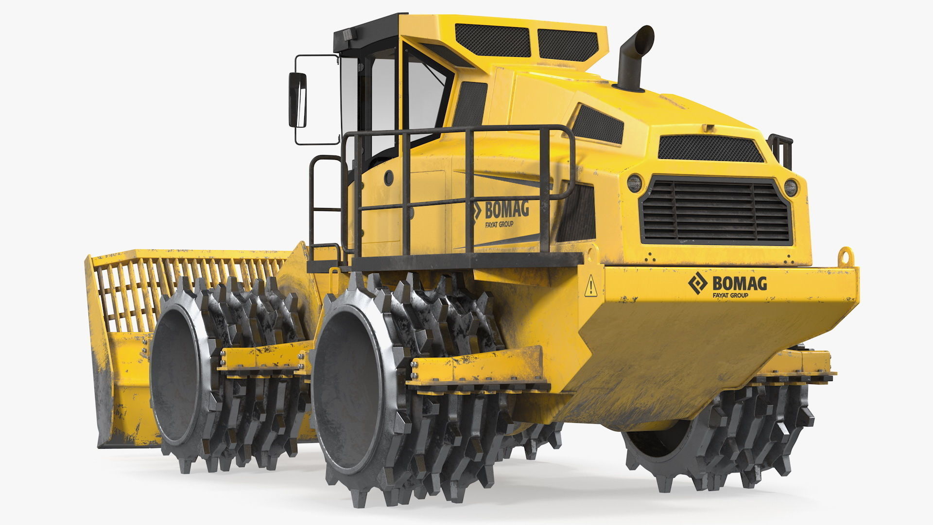 Bomag BC 473 RB5 Refuse Compactor Dusty Rigged 3D model_11