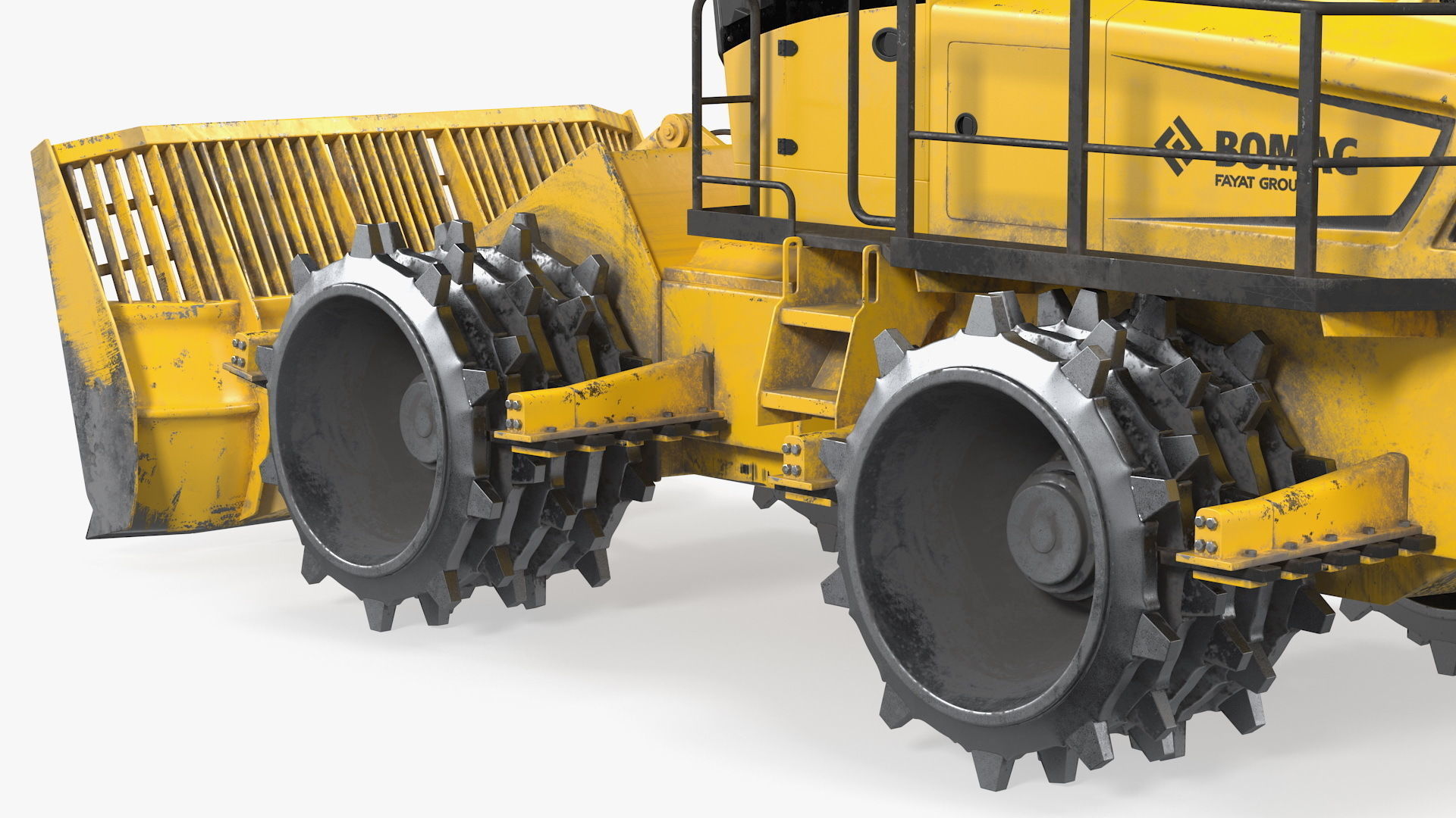 Bomag BC 473 RB5 Refuse Compactor Dusty Rigged 3D model_21