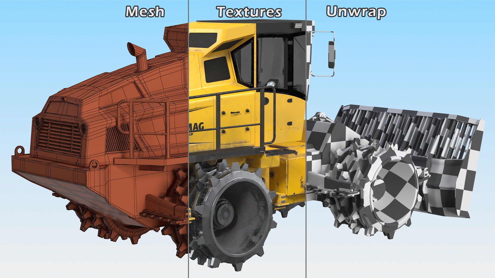 Bomag BC 473 RB5 Refuse Compactor Dusty Rigged 3D model_27