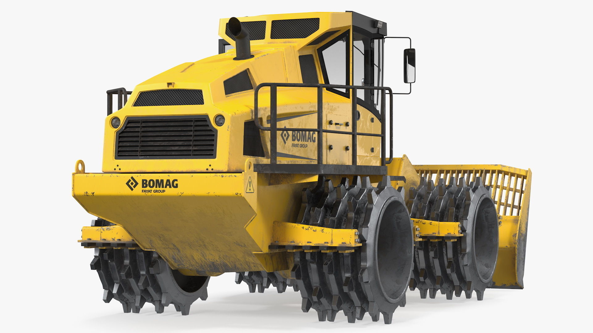 Bomag BC 473 RB5 Refuse Compactor Dusty Rigged 3D model_13