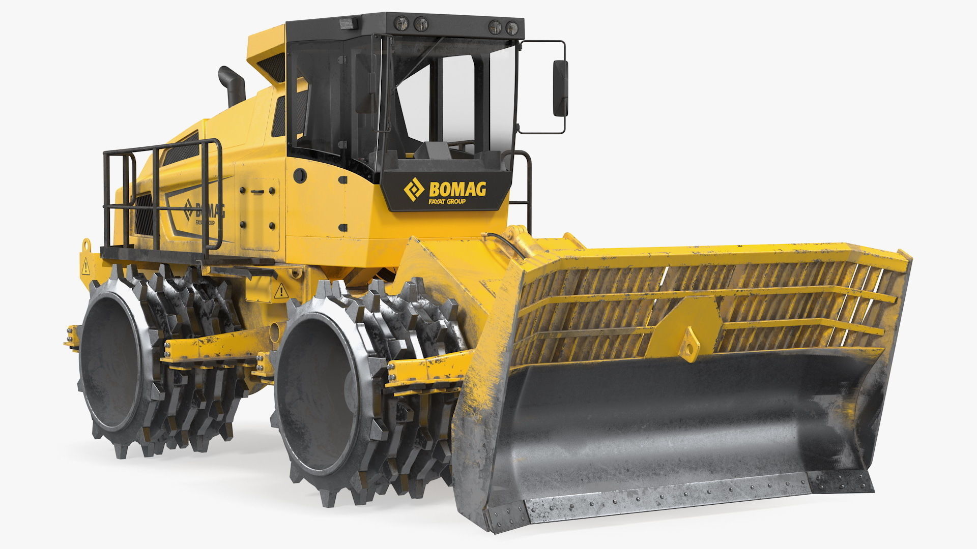 Bomag BC 473 RB5 Refuse Compactor Dusty Rigged 3D model_2