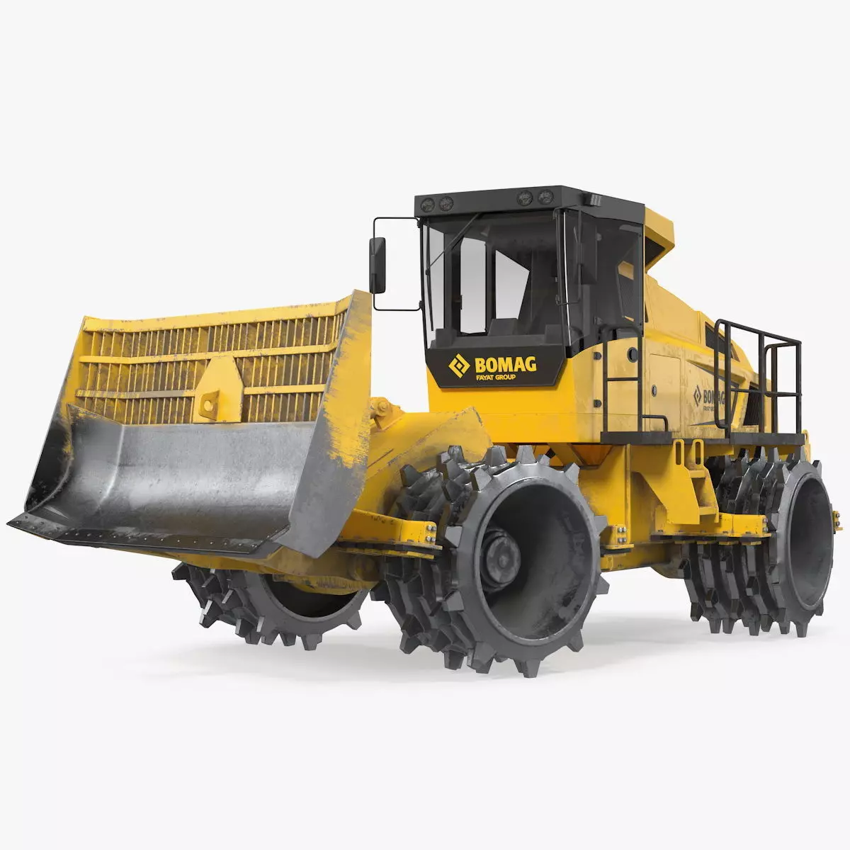 Bomag BC 473 RB5 Refuse Compactor Dusty Rigged 3D model_0