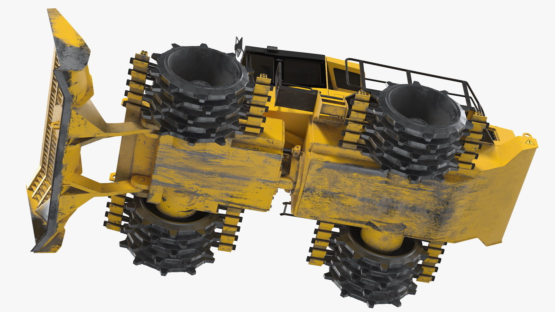 Bomag BC 473 RB5 Refuse Compactor Dusty Rigged 3D model_18