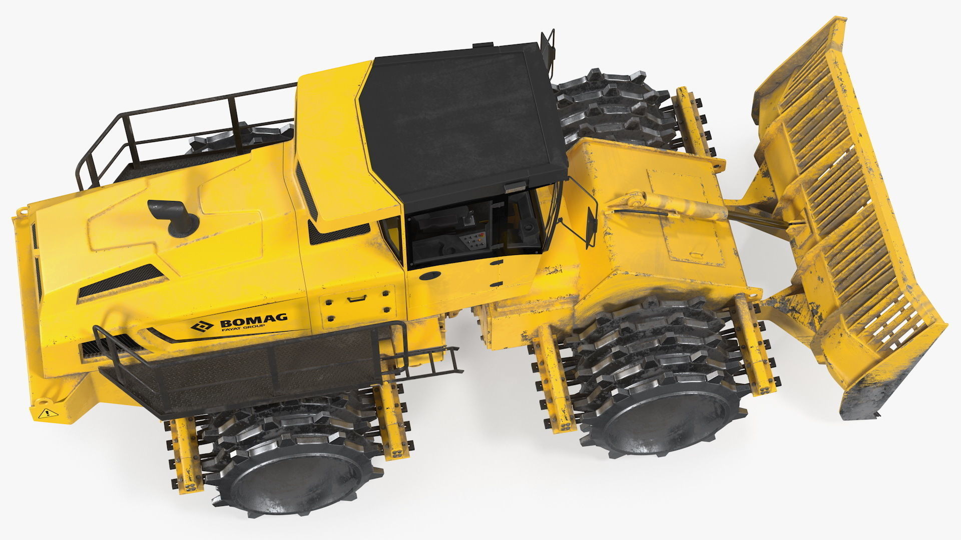 Bomag BC 473 RB5 Refuse Compactor Dusty Rigged 3D model_17