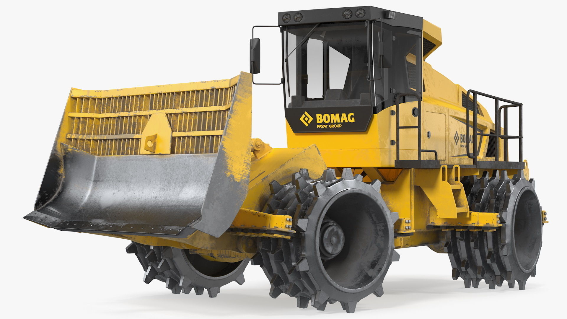 Bomag BC 473 RB5 Refuse Compactor Dusty Rigged 3D model_1