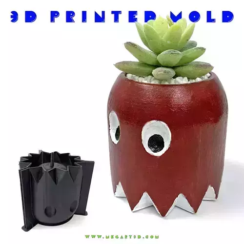 Pacman Planter mold - 3D printed mold 3D print model