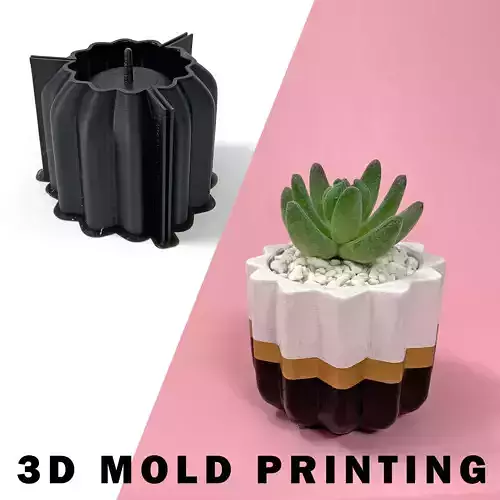 Modern planter pot mold