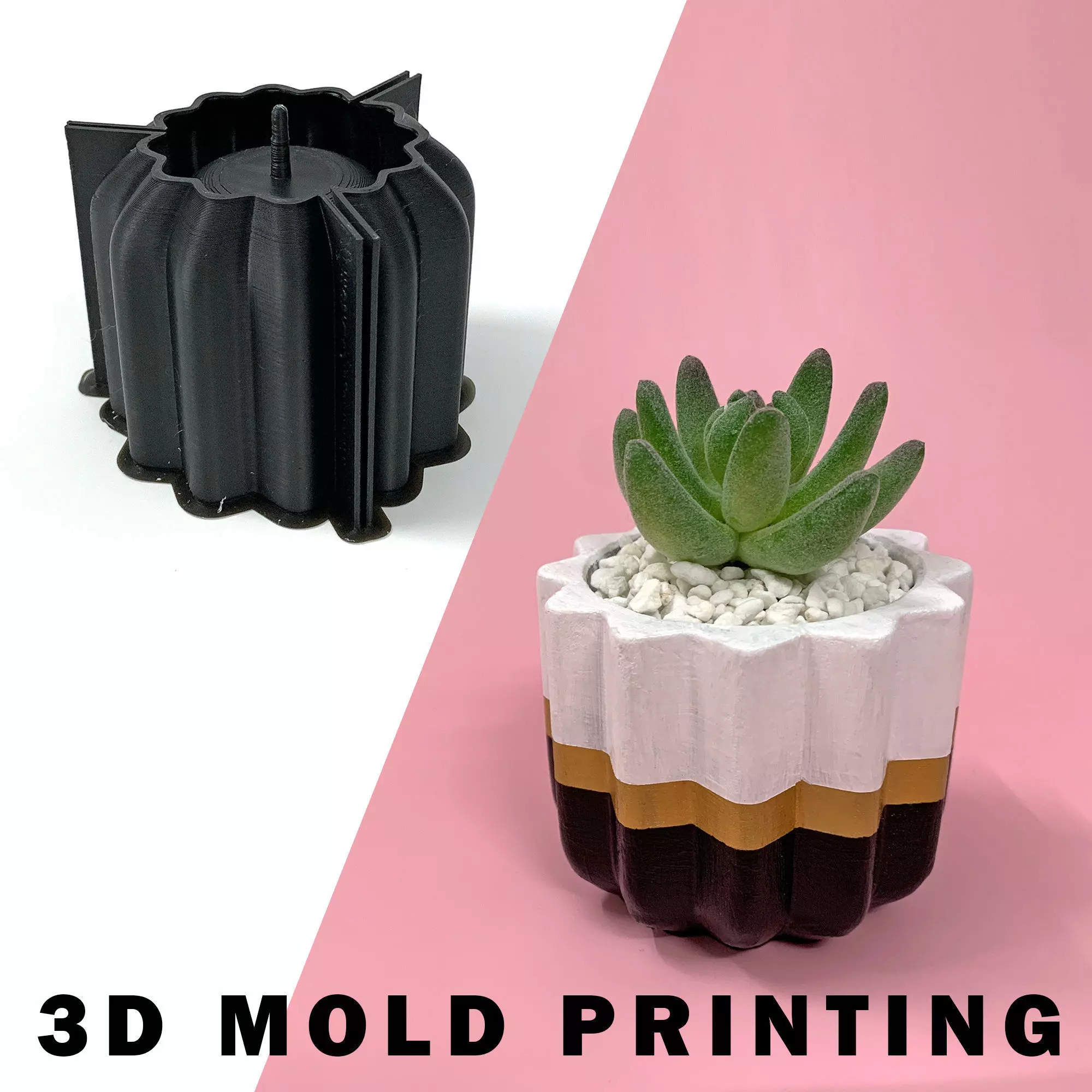 Modern planter pot mold 3D print model_0