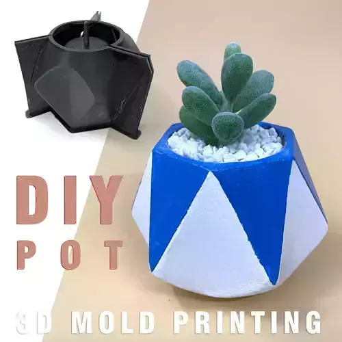 Concrete Planter mold - 3D pot printing