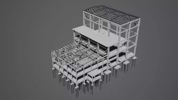 Industrial building-001 3D model