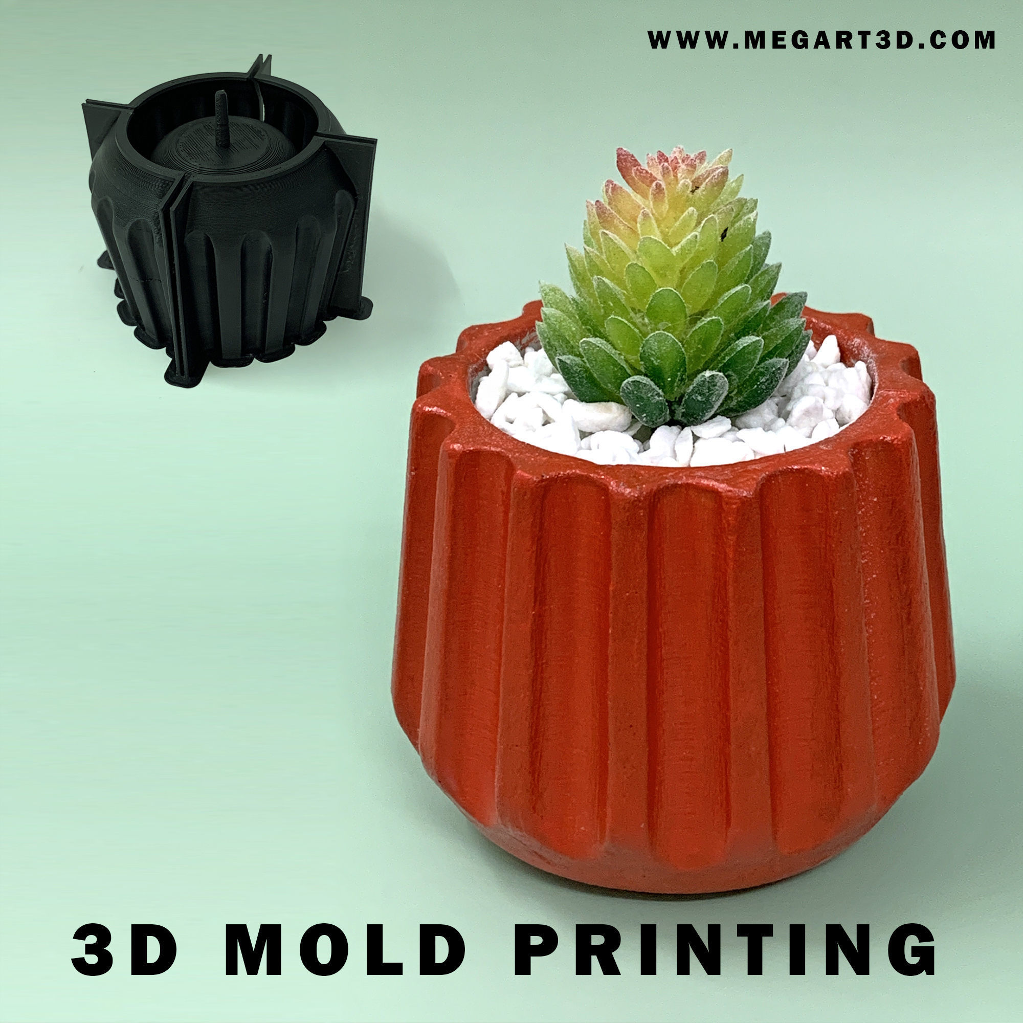 Minimalist planter mold 3D pot printing 3D model 3D printable CGTrader