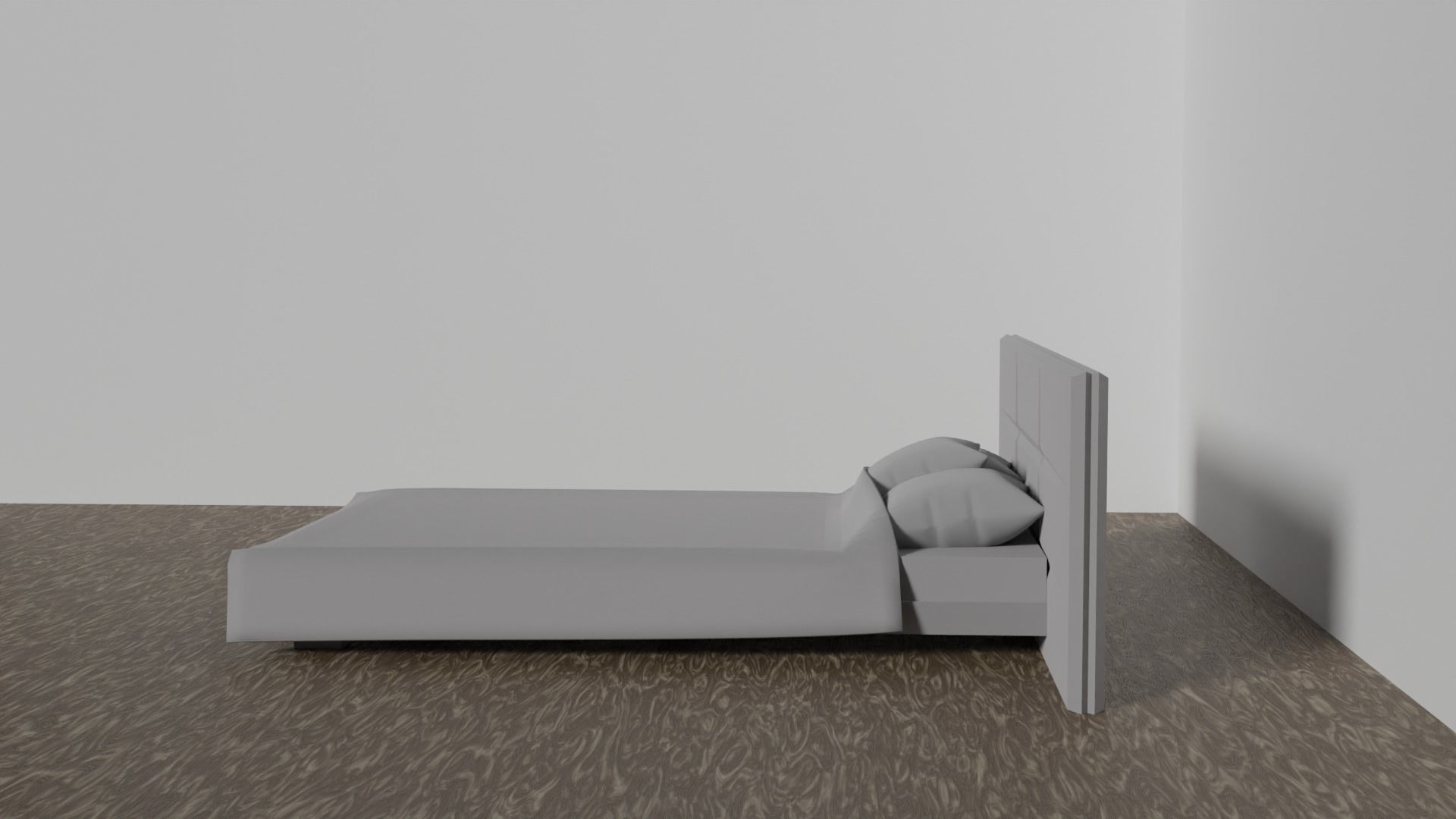 modern bed 3D model_2