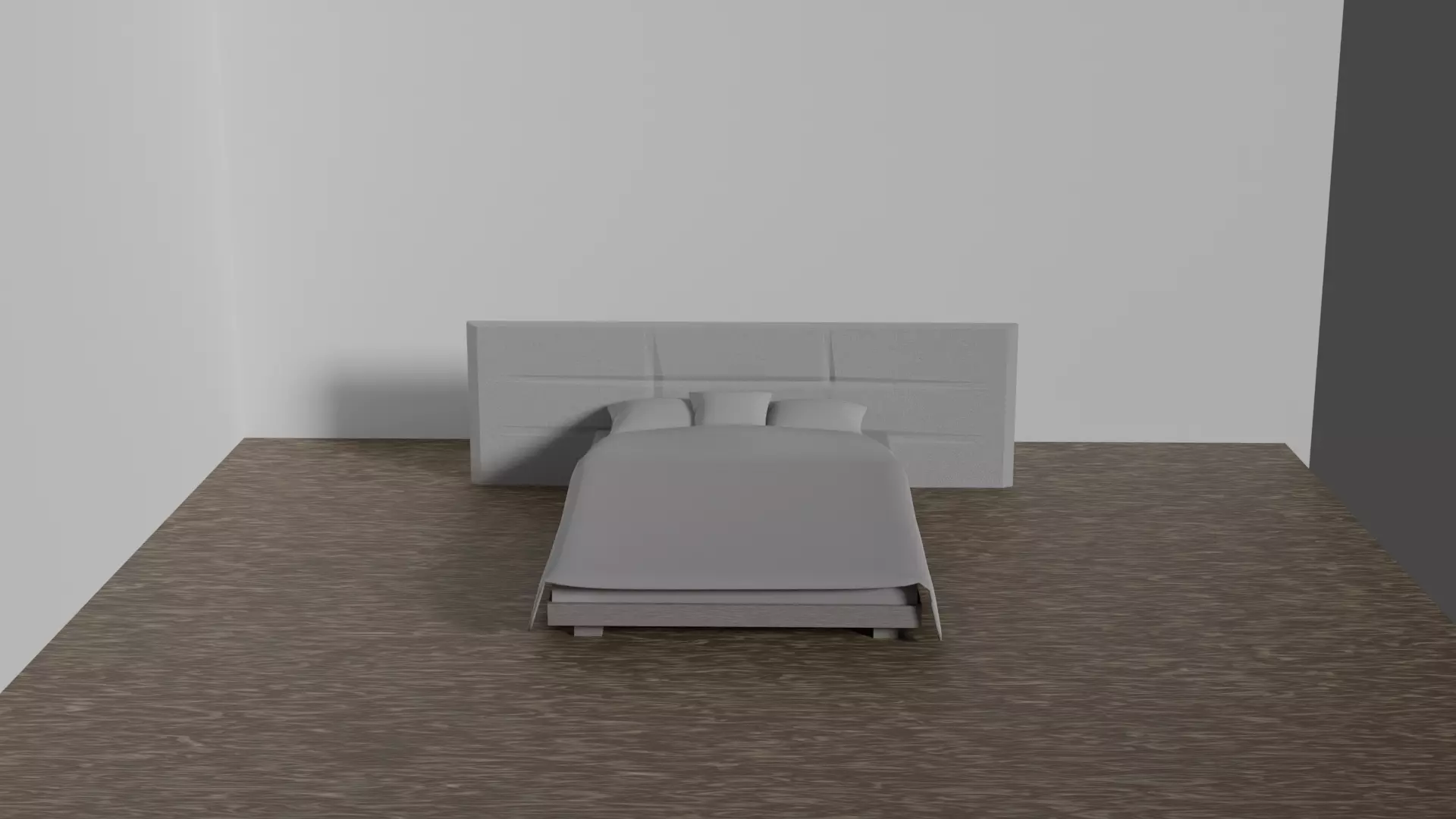 modern bed 3D model_0