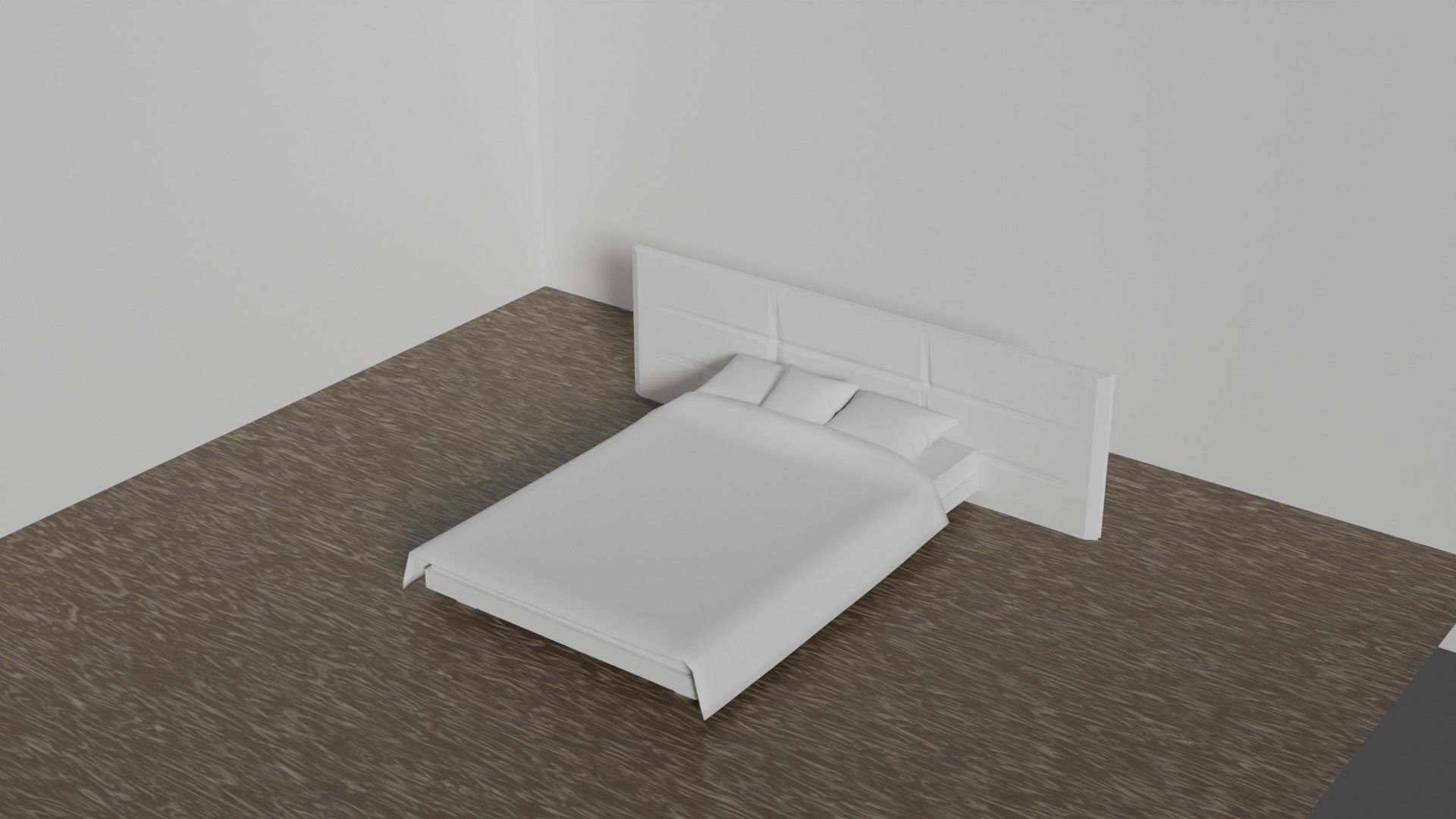 modern bed 3D model_1
