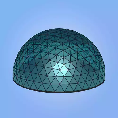 Geodesic Dome Low-poly 3D model